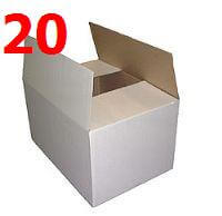 - LOT DE 20 PETITS CARTONS DEMENAGEMENTS (BLANC) POUR LIVRES