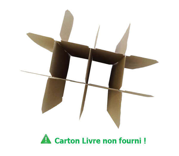 -1 CROISILLON A BOUTEILLES DE 12 ALVEOLES POUR REMPLIR UN PETIT CARTON LIVRE -1 CROISILLON A BOUTEILLES DE 12 ALVEOLES POUR REMPLIR UN PETIT CARTON LIVRE