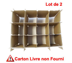 -2 CROISILLONS DE 12 VERRES AVEC INTERCALAIRE POUR REMPLIR UN PETIT CARTON LIVRE -2 CROISILLONS DE 12 VERRES AVEC INTERCALAIRE POUR REMPLIR UN PETIT CARTON LIVRE
