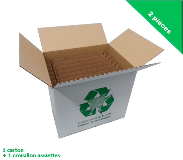 -ENSEMBLE COMPOSE: 1 CARTON + 1 CROISILLON POUR RANGER 11 ASSIETTES -ENSEMBLE COMPOSE: 1 CARTON + 1 CROISILLON POUR RANGER 11 ASSIETTES