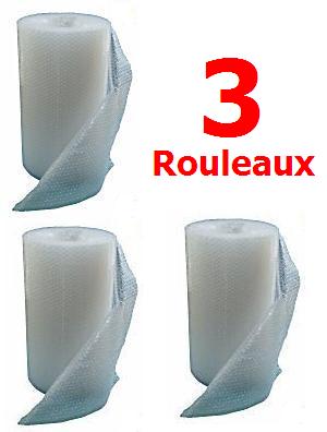 . LOT DE 3 ROULEAUX DE FILM A BULLES (50M�) - 100 CM x 50 ML