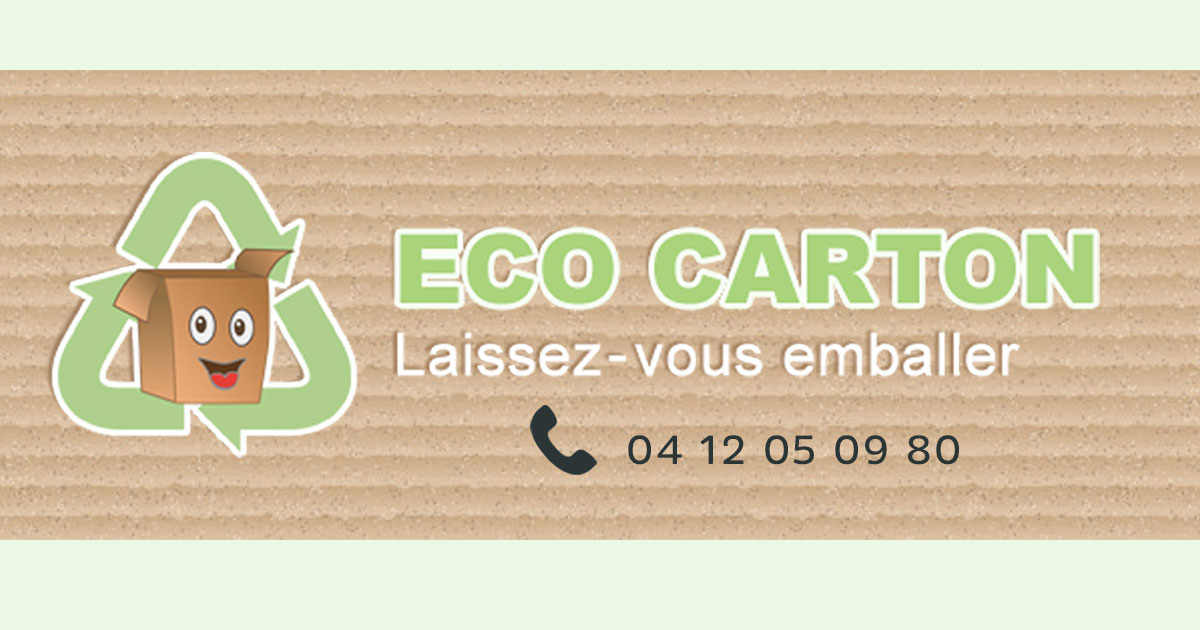 ECO CARTON  Fournitures de demenagement et articles d'emballage.