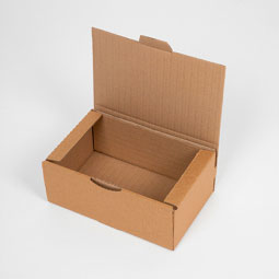 BOITE POSTALE EN CARTON SIMPLE CANNELURE BRUN ( 25 CM X 15 CM X 10 CM )