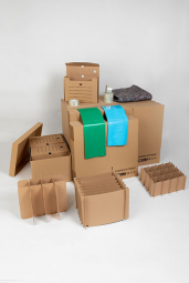 packer Pro Lot de 10 boîtes en carton pour déménagement et rangement avec  poignées 430 x 300 x 250 mm : : Fournitures de bureau