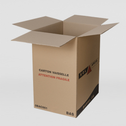 Carton double cannelure grand format haut
