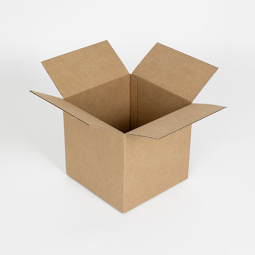 Caisse en carton base carree objets ronds ou carres