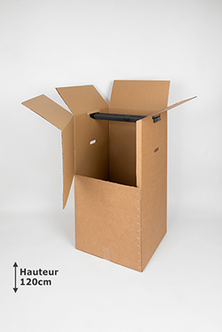 Carton penderie ecru haut 120 cm