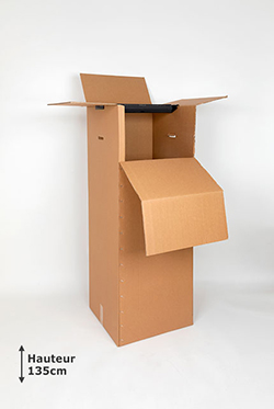 GRAND CARTON PENDERIE HAUTEUR 135 CM AVEC TRINGLE COMPRISE
