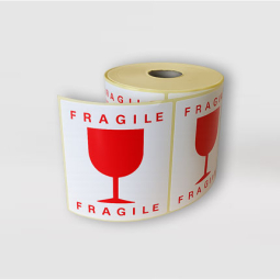 ROULEAU DE 1000 ETIQUETTES IMPRIMEES FRAGILE A COLLER SUR VOS CARTONS