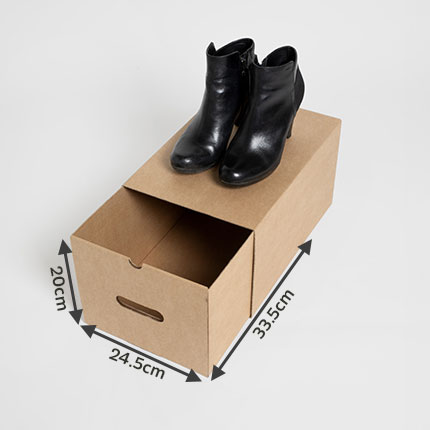 Boîte de rangement chaussures en carton avec tiroirs