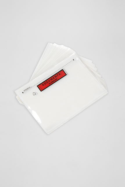 Lot de 10 - Pochette A5 porte-documents adhésives transparente - Pochette  d'Expédition autocollante pour petit colis 255 x 165 mm (A4 plié en 2)