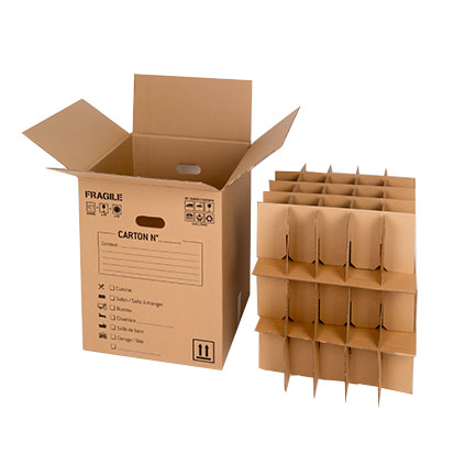 Carton 75 verres avec kit croisillons