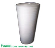 Rouleau mousse blanche en 2 mm